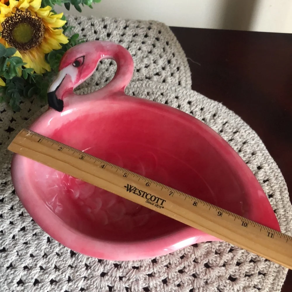 Pink Flamingo Shaped Melamine Bowl